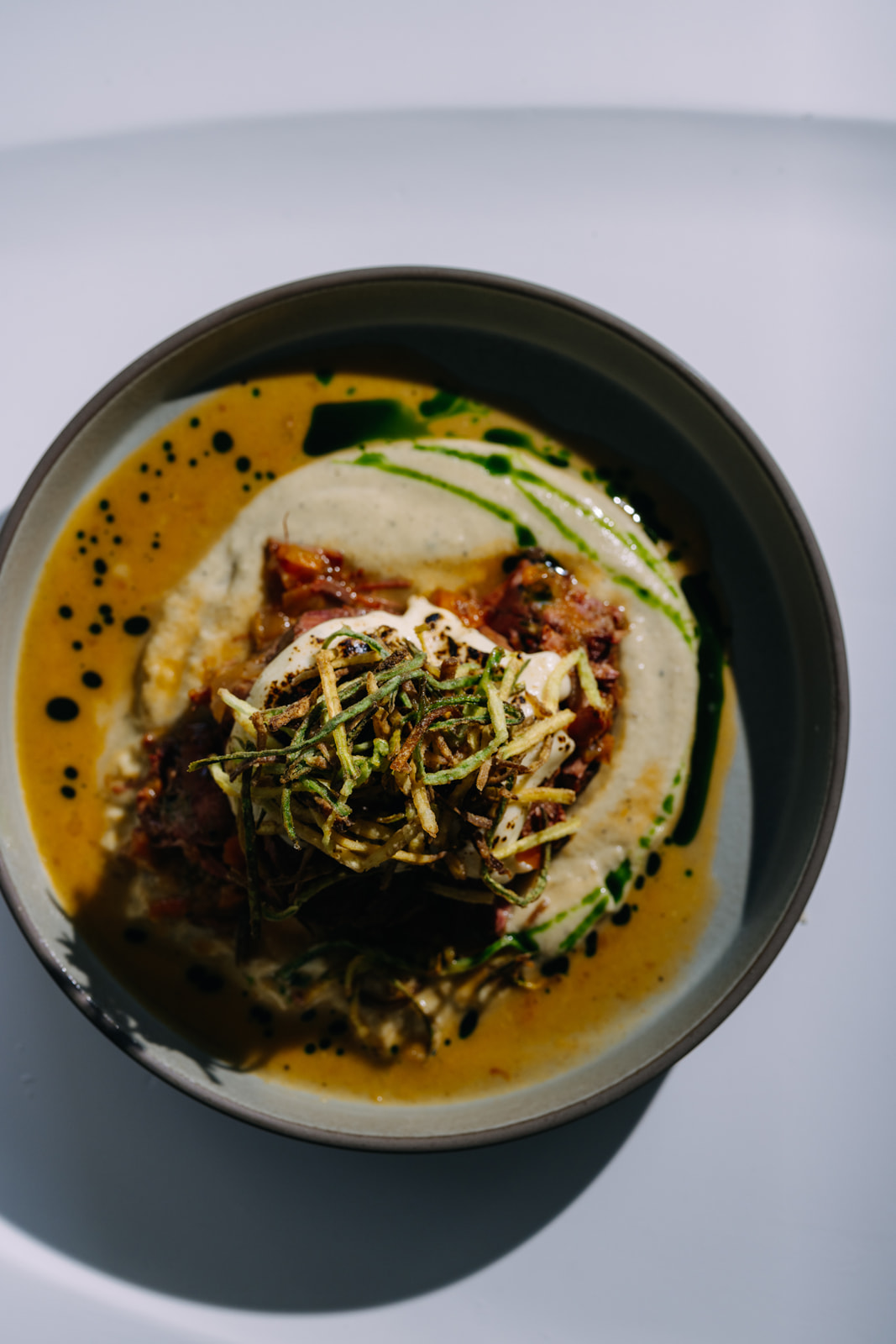 Molecular gastronomy dish